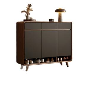 Cadre en <span class=keywords><strong>bois</strong></span> massif moderne montage mural réglable armoire à chaussures salon intérieur intégré nouveau modèle 2024 Offre Spéciale - Product Image 5