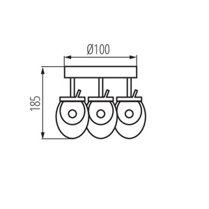 Led Wall Ceiling <b>Spotlight</b> 3000K 3x6W 3x320lm Warm Light Indoor Lighting - Product Image 2