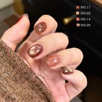 Nouvelle collection automne brun caramel – Kit de vernis à ongles gel TPO sans HEMA – Vente en gros usine – Vernis gel œil de chat magnétique personnalisé