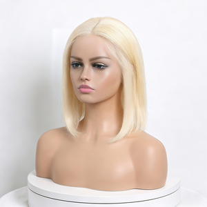 Perruque Lace Front 360 Cheveux Humains Raides Densité 150% HD Sans Colle avec Baby Hair Vente en Gros Perruque Bob Cheveux Humains Remy <span class=keywords><strong>Blond</strong></span> - Product Image 6