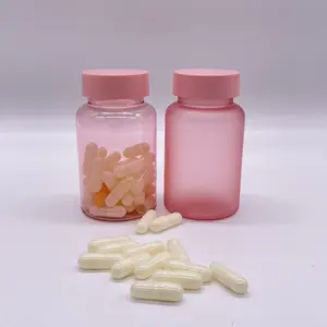 Flacone con finitura opaca in PET di plastica personalizzata da 120ml e 4 once con tappo a vite per contenitore per medicinali per Capsule di pillole di supplemento