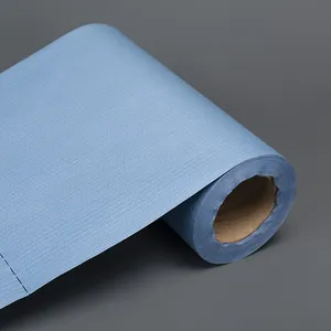 Rollo de tela de pulpa de madera desechable, toallitas industrial de tela no tejida, multifuncional, personalizado, resistente, azul