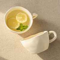 Ensemble tasse et soucoupe en céramique écologique de style nordique pour le thé de l'après-midi, tasse à café à texture crémeuse