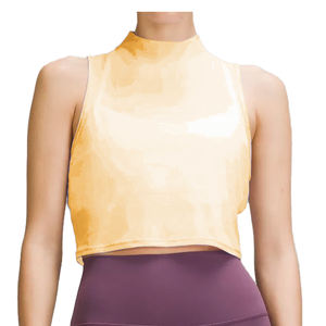 2024 confortablement élégant femmes sportif voir à travers le débardeur transparent haut court parfait avec un pantalon taille haute - Product Image 1