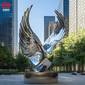 Esterno fatto a mano alta lucido in acciaio inox Design personalizzato stile moderno arte e scultura da collezione da artista - Product Image 1