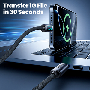 Câble Toocki à charge ultra-rapide 240W avec affichage dynamique de la puissance et synchronisation 480 Mbps pour transfert de fichiers de 1 Go - Product Image 6
