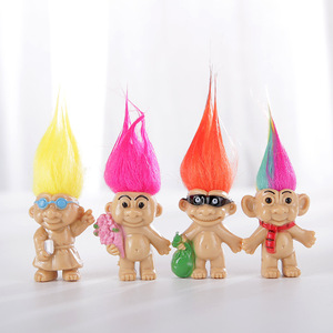 Poupées <span class=keywords><strong>Troll</strong></span> 8 cm moulées par injection avec des <span class=keywords><strong>cheveux</strong></span> colorés pour enfants, <span class=keywords><strong>jouet</strong></span> unisexe 8KJMWW - Product Image 1