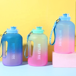 Grande bottiglia d'acqua palestra e sport all'aria aperta bottiglia motivazionale indicatore del tempo Fitness Shaker a tenuta stagna bottiglia d'acqua work out - Product Image 1