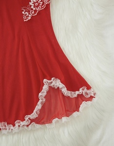 Высококачественная Удобная ночная рубашка, сексуальное интимное белье для женщин, удобное для кожи, кружевное украшение, ODM - Product Image 6