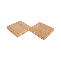 Palette d'ombres à paupières vides remplaçables en bambou écologique Boîte d'emballage en bambou avec mini-brosse