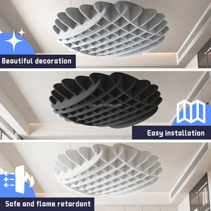 Pannello del soffitto a sospensione acustica leggero e facile da installare <span class=keywords><strong>per</strong></span> animali domestici riduzione del rumore 100% soffitto acustico in poliestere - Product Image 2