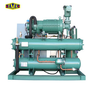เครื่องทำน้ำเย็นสำหรับอุตสาหกรรม125HP ระบบทำความเย็นอุปกรณ์ระบายความร้อนด้วยน้ำแบบสกรูเครื่องทำน้ำเย็นพร้อมคอนเดนเซอร์เปลือกและท่อ - Product Image 3