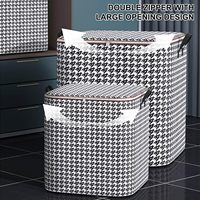 Grand Organiseur de Rangement pour Pantalons avec Poignées Durables, Boîte de Rangement en Tissu Épais pour Couettes et Vêtements de Chambre
