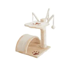 Sisal Cat Scratch Post Claw Grinding Scratching Bridge con Cat Teaser Toy Sisal Cat Tree Tower