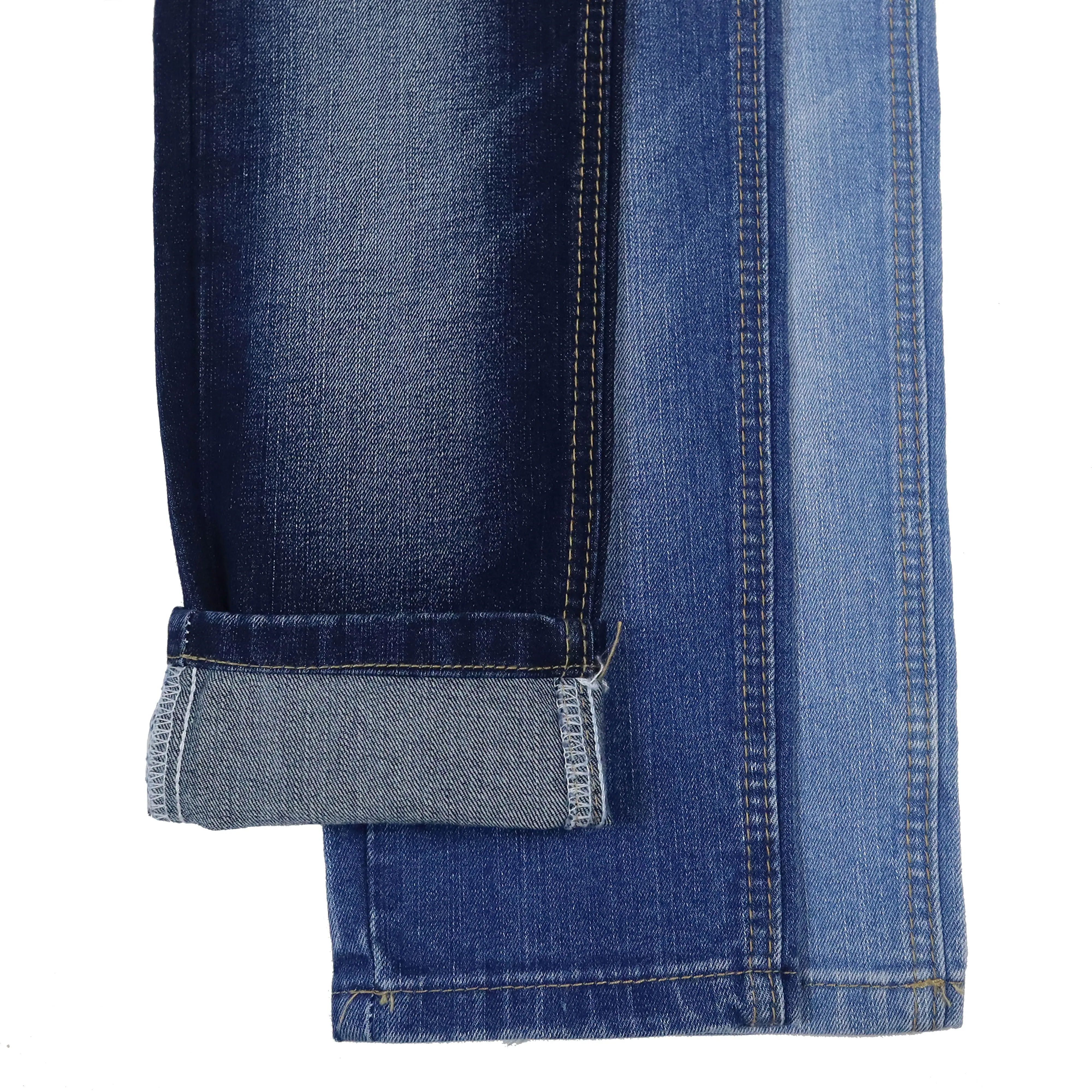 CF-23212 En Stock En Gros Écologique Denim Jeans Chanvre Tissu Pour Vêtement