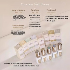 Upgrade Ladai UV Gel Construction for Nail Art Reinforced Base <strong>Coat</strong> <strong>Top</strong> <strong>Coat</strong> Series for Salon and Home Use - Product Image 4
