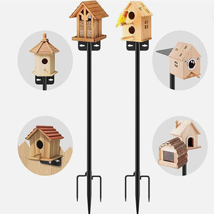 Регулируемая опора для птичьего домика JH-Mech, 80 дюймов, универсальная опора для кормушек для птиц, простая установка, опора для кормушек из углеродистой стали - Product Image 1