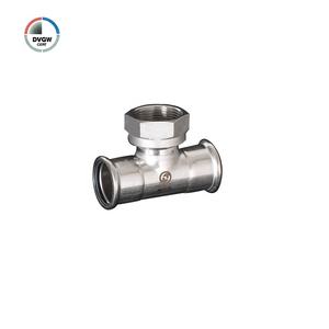 304/316 DVGW 스테인리스 스틸 M 프로파일 남성 어댑터 90도 엘보우 여성 티 프레스 단조 클래스 1000 1.6MPa 파이프 피팅 - Product Image 6