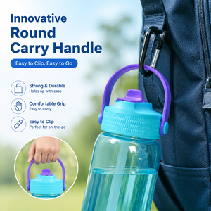 Bouteille d'eau Tritan pour enfants avec poignée <span class=keywords><strong>de</strong></span> transport, sans BPA, 500 ml, écologique, avec paille, anti-fuite, pour l'école et les voyages, OEM - Product Image 4