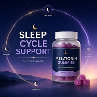 Gummies de mélatonine pour enfants sans sucre, formule personnalisée du fabricant, ODM, pour la routine nocturne, avec cerise acidulée
