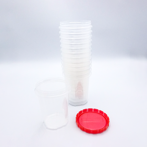 Trong suốt tiêm cốc nhựa với đầy màu sắc vít nắp PP nhựa thực phẩm lưu trữ <span class=keywords><strong>container</strong></span> - Product Image 5