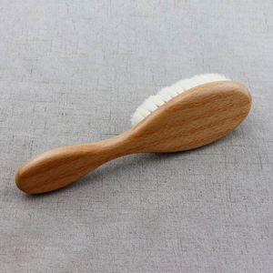 High Quality Natural Baby Hair Cleaning Brush Beech Goat Hair Bristles Brush for Care Cleaning - Product Image 5
