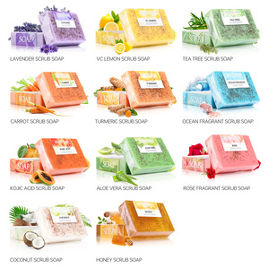 Savons Solides Éclaircissants Anti-Taches au Citron avec Vitamine C, Rétinol, Collagène, Curcuma, Acide Hyaluronique et Vitamine E – Gommage Original - Product Image 6