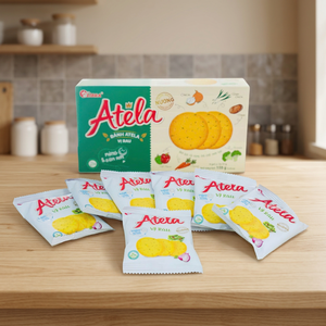 Craquelins aux légumes Atela 100% naturels, saveur légumes, croustillants, boîte de 150g, collation exotique, offre en gros, échantillon gratuit - Product Image 1