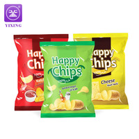 Yixing emballage sacs de chips imprimés personnalisés, sac de fermeture arrière pouvant être rempli d'azote