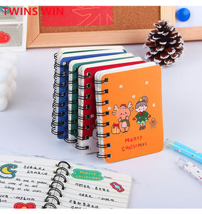2025 vente chaude noël papeterie Portable A7 <span class=keywords><strong>Mini</strong></span> cahier à spirale dessin animé mignon école étudiant enfant cadeau livres - Product Image 1