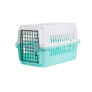 Piccola custodia da viaggio per cani e gatti portatile con chiusura a bottone per gabbia per animali domestici camera di trasporto spaziale in materiale plastico solido - Product Image 1