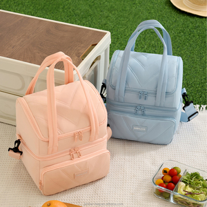Bolsa Térmica Portátil de Doble Compartimento, Gran Capacidad para <span class=keywords><strong>4</strong></span> Personas, Lonchera, <span class=keywords><strong>Picnic</strong></span>, Camping, Portátil - Product Image 1