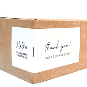 Custom <strong>Printing</strong> 15x6 cm Thank You Paper Sealing Label <strong>Stickers</strong> for Packaging Box - Product Image 3
