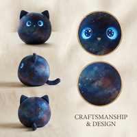 Starry Cat ChatGPT Cuteyeah Juguete de Peluche Electrónico Personalizado con LED de Gradiente Nebulosa, Activación Táctil, Búsqueda de Conocimientos, Bajo MOQ, OEM Disponible