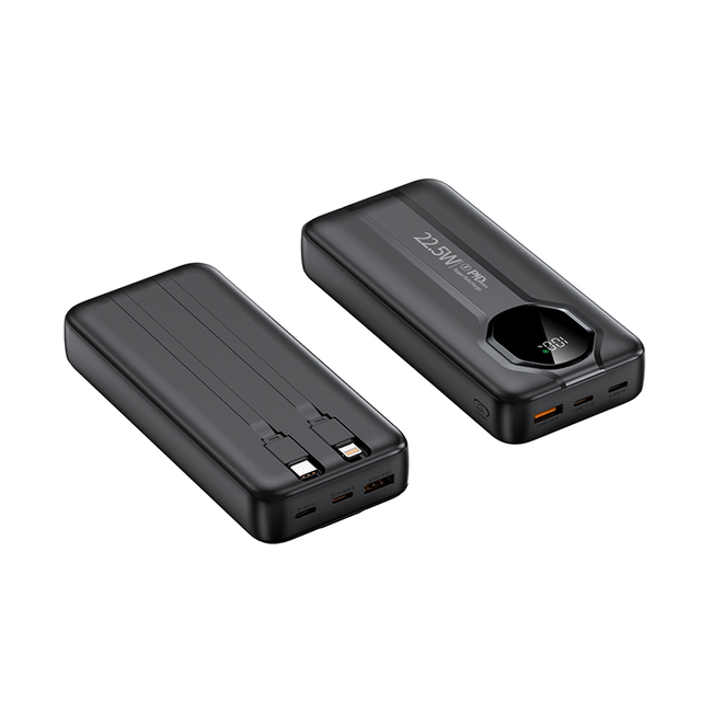 Fast Charging Li-Polymer Ultra Slim Portable Power Bank 10000mAh 22.5W QC3.0 LED Display Universal USB-C Output 2 Input PD