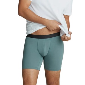 Calzoncillos bóxer informales de LICRA/algodón para hombre, diseño de tiro medio ecológico elástico de 4 vías personalizado a precio mayorista - Product Image 1