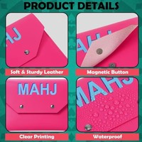Sac de rangement portable en cuir synthétique vert clair imperméable pour Mahjong, étui porte-cartes magnétique, accessoire de jeu de table