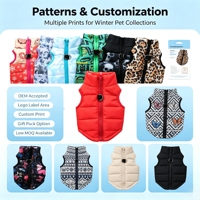 GorisPet ELAW068 - Chaleco de Invierno para Perro, Diseño Nórdico Moderno, Acolchado de Poliéster, Cálido, Talla XS, Popular, con Patrón Geométrico