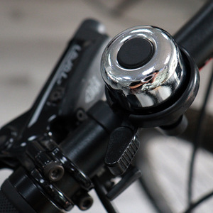 Yueli Mountain Bike Bell Silver Metal Loud Sound Outdoor <b>Cycling</b> Bicycle Bell Mini Handlebar Mount - Product Image 1