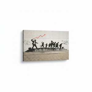 Elegant Capitalism Street Art Canvas: Political Graffiti Print,<b>WRAPPED</b> CANVAS - Product Image 2