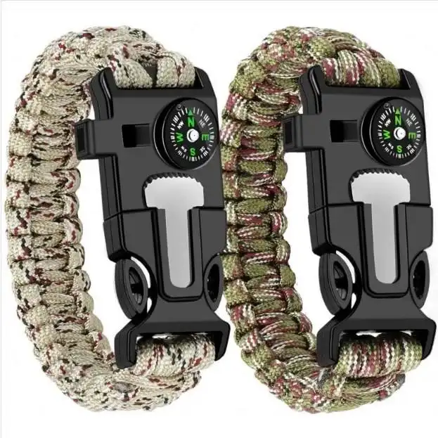 Wholesale Free Sample Survival 550 LBS Tactical Paracord Bracelet for Outdoor Camping