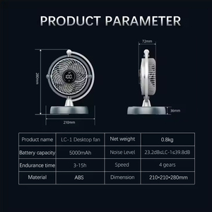 Yaratıcı gezegen 4-Speed ayarlanabilir masa fanı enerji tasarrufu plastik soğutma fanı ev ofis garaj araba & <span class=keywords><strong>RV</strong></span> için benzersiz hediye - Product Image 2