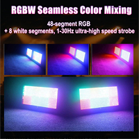Luz Estroboscópica LED de 48+8 Segmentos, Luces DJ RGBWA DMX512, Súper Brillante, Efecto de Persecución de Píxeles, para Discotecas, Bares, KTV, Escenarios, Fábricas