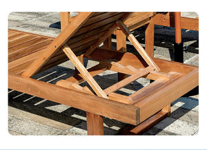 Sillón de Teca Sólida Plegable y Portátil, Diseño Moderno, Muebles de Exterior con Patas Cónicas para Uso en Hoteles y Salas de Estar - Product Image 4