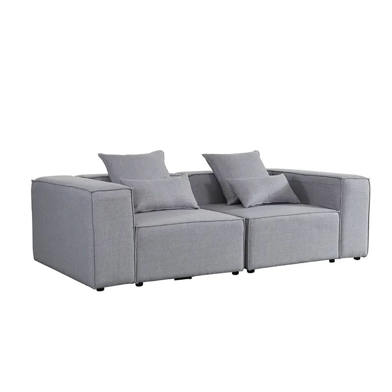 Modernes luxus 2-sitzer stoffe liebessessel sofa couch wohnzimmer sofas mit holzbeinen für kleine räume wohnung
