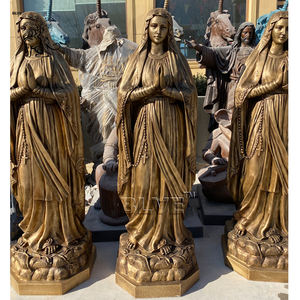 BLVE Iglesia Decoración Cristiana Religiosa Nuestra Señora Escultura Latón Bronce Tamaño real María Estatua DE LA Virgen María - Product Image 5