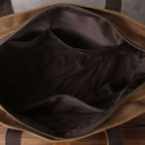 Bolsos Tote de Lona Encerada Personalizados para Mujer, con Cierre, Impermeables, Duraderos, Grandes, para el Hombro, Portátiles, para Viajes, Playa y Compras - Product Image 3