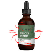 Gouttes liquides de Lugol's Iodine à marque privée pour le soutien de la thyroïde, le métabolisme, la santé et la détoxification