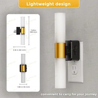 Éclairage nocturne LED LOHAS, forme mate givrée 180 °   Lampes de nuit rotatives à intensité variable, lumière de nuit moderne à brancher sur prise murale pour chambre à coucher