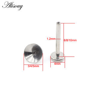 Alisouy 1 Peça Piercing de Titânio com Rosca para Orelha (Tragus, Helix), Labret, Piercing Labial, Piercing de Cartilagem, Brinco, Presente de Casamento - Product Image 5